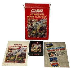 Combat Atari 2600 CIB Complete in Box w/Book, Box CX2601 1978